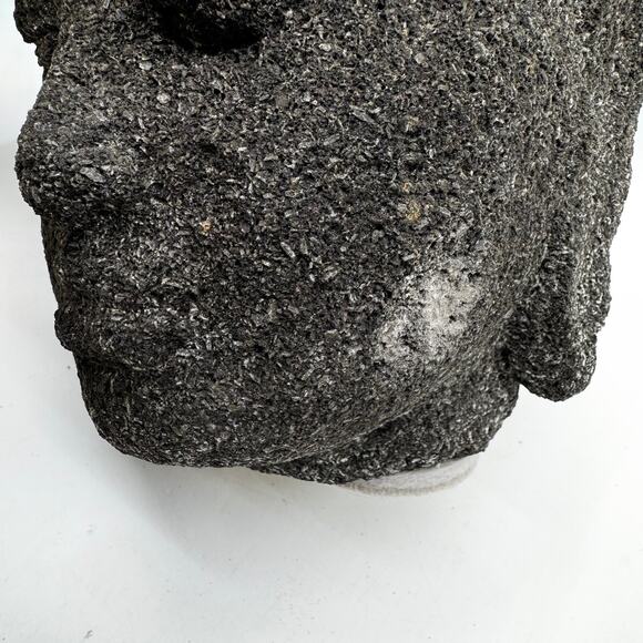 Vintage Solid Lava Stone Buddha Head Bust - Picture 6 of 7